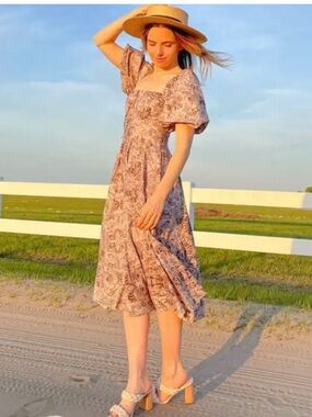 Selkie | Dresses | Selkie X Free People French Corset Puff Dress In Light  Blue Floral Nwt | Poshmark